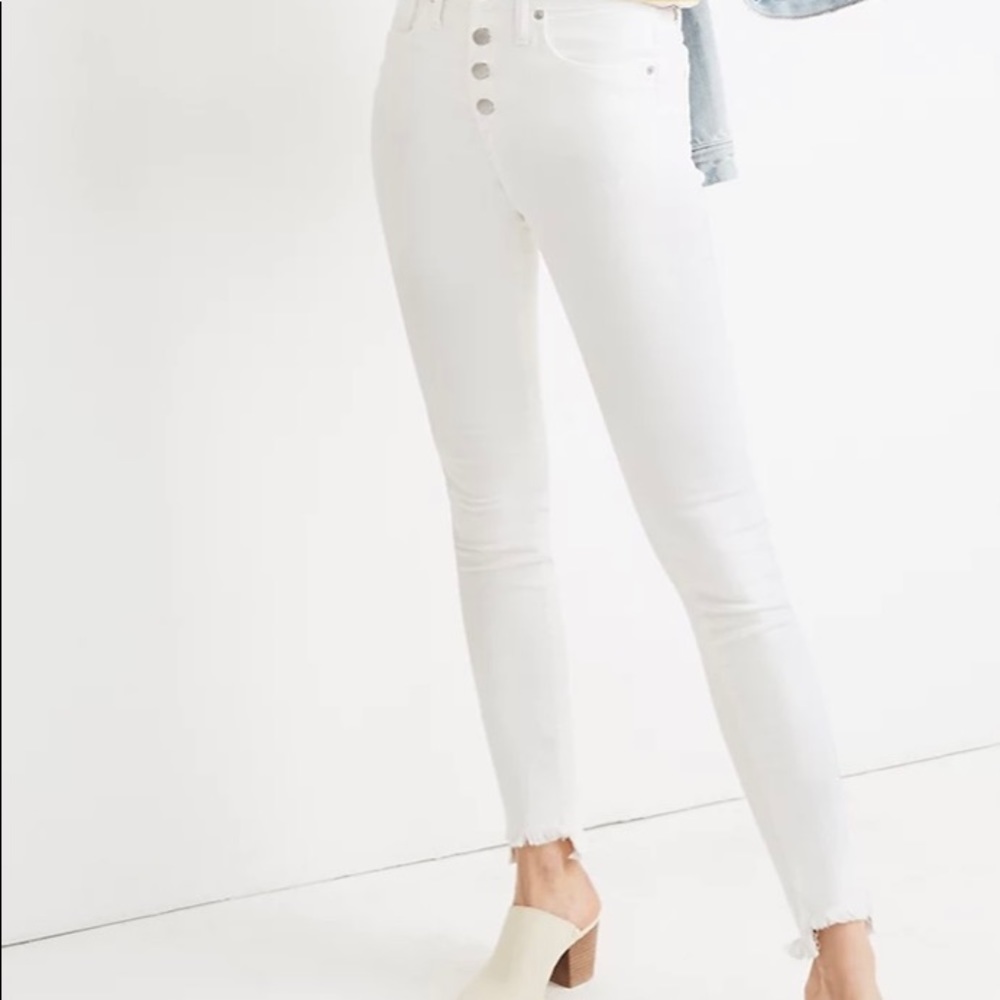 Madewell Size 27 10’’ High-Rise Skinny White Jeans